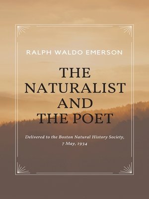 cover image of Essays by Ralph Waldo Emerson--The Naturalist and the Poet
